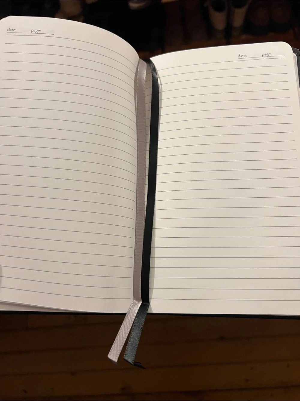 Classic Black Hardcover Lined Notebook with Elastic Closure